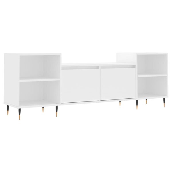 vidaXL Móvel p/ TV 160x35x55 cm derivados de madeira branco
