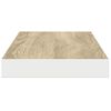 vidaXL Prateleiras de parede 2 pcs 80x23,5x3,8cm MDF carvalho e branco
