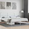 vidaXL Estrutura de cama com cabeceira 160x200 cm metal branco