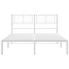 vidaXL Estrutura de cama com cabeceira 140x200 cm metal branco
