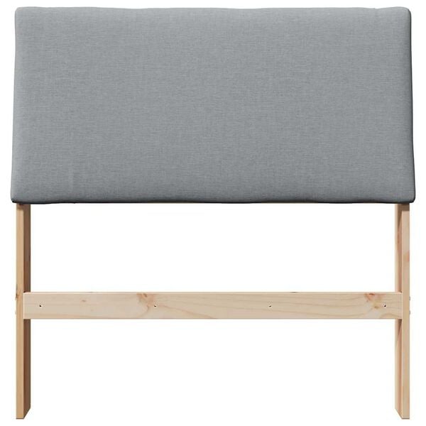 vidaXL Cabeceira estofada Cinzento-claro 100 cm