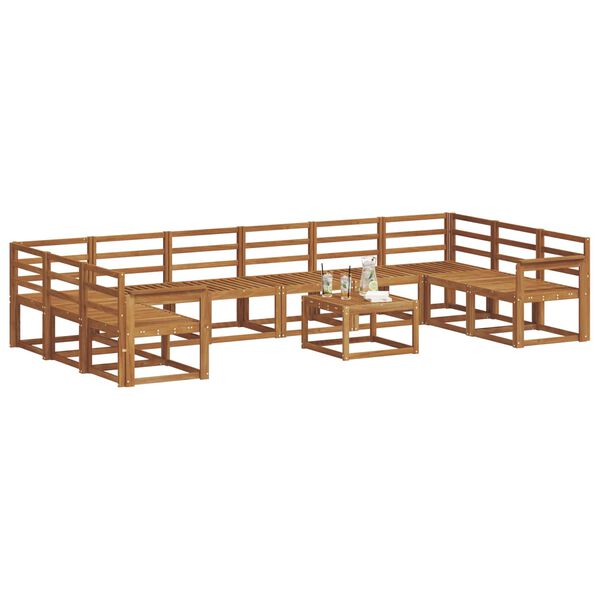 vidaXL Conjunto de Sof&aacute;s para Exterior 11 pcs Natural