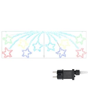 vidaXL Estrela de Natal 432 LED Multicolor 182 x 58 cm PVC
