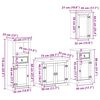 vidaXL 4 pcs conj. de m&oacute;veis p/ casa de banho Corona pinho maci&ccedil;o