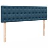 vidaXL Estrutura de cama otomana com colch&atilde;o 140x200 cm azul escuro