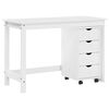 vidaXL Conjunto de Mesa e Arm&aacute;rio 2 unid. Branco