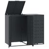 vidaXL Abrigo para 2 caixotes do lixo 138x79x117 cm a&ccedil;o antracite