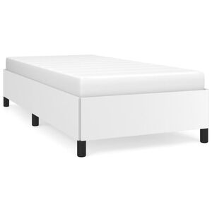 vidaXL Estrutura de cama sem colch&atilde;o 90x190 cm couro artificial branco