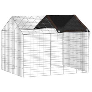 vidaXL Gaiola para Coelhos Prateado 400 x 78 x 78 cm Aço Galvanizado