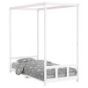 vidaXL Estrutura de cama infantil 90x200 cm pinho maci&ccedil;o branco