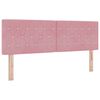 vidaXL Cama Box com colch&atilde;o com cabeceira Rosa 200 x 140 cm Veludo