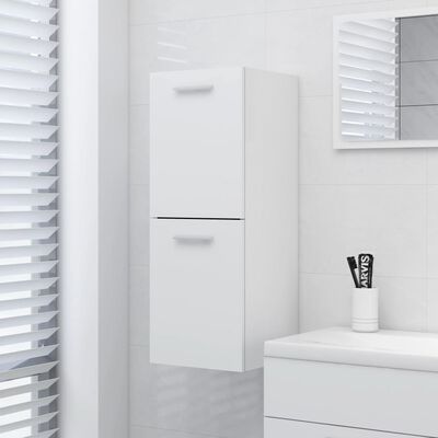 vidaXL Armário de casa de banho 30x30x80cm derivados de madeira branco