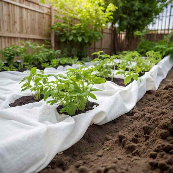 vidaXL Membrana de geotêxtil 1x50 m fibra de poliéster branco