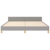vidaXL Estrutura de cama sem colch&atilde;o 160x200 cm tecido cinzento-claro