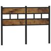 vidaXL Cabeceira de cama 120 cm deriv. madeira/ferro carvalho fumado