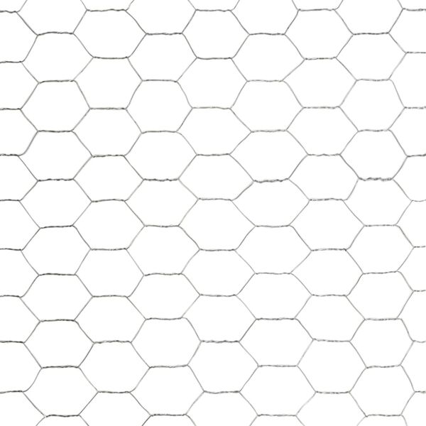 vidaXL Rede de arame p/ galinheiro 25x1,5 m aço galvanizado prateado