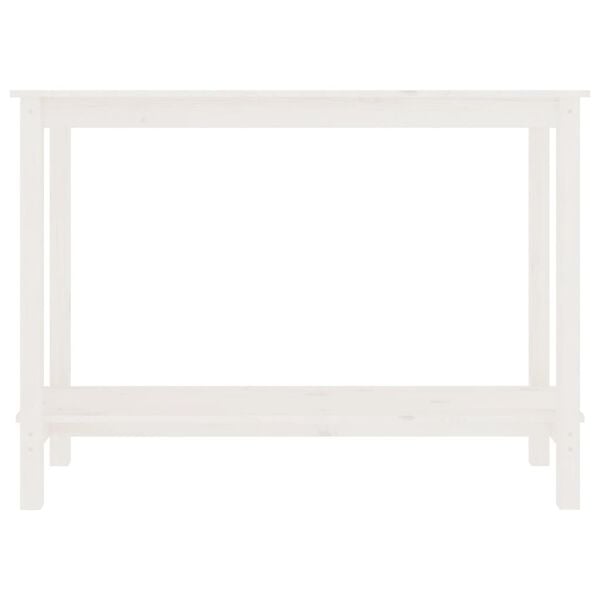 vidaXL Mesa consola 110x40x80 cm pinho maci&ccedil;o branco