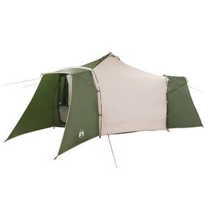 vidaXL Barraca Tipi com telhado Verde 492 x 492 x 275 cm tafet&aacute;