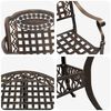 vidaXL Conjunto de Jantar para Jardim 7 pcs Bronze 90 x 90 x 75 cm