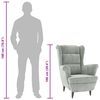 vidaXL Poltrona em veludo cinzento-claro