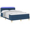 vidaXL Cama Box Spring LED com colch&atilde;o Azul 140 x 200 cm tecido
