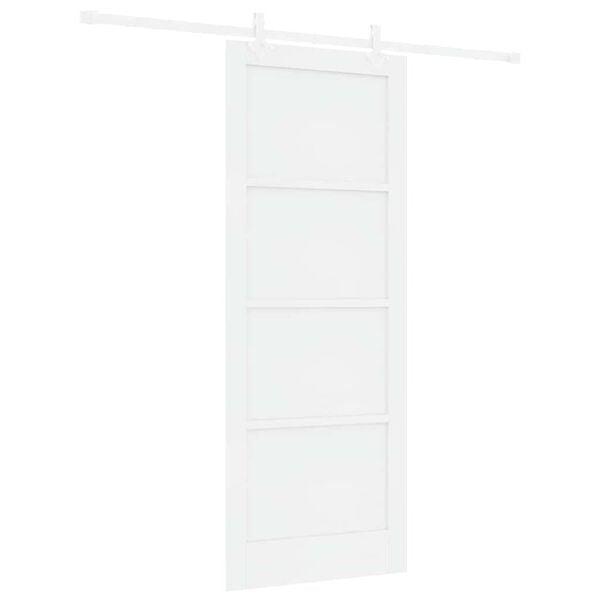 vidaXL Porta Deslizante Branco 83 x 211 cm Madeira de Pinheiro S&oacute;lida