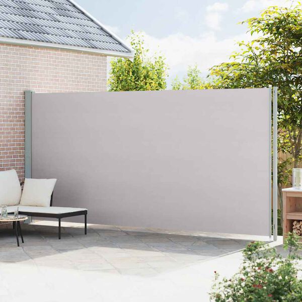 vidaXL Toldo lateral retr&aacute;til para p&aacute;tio 220x600 cm cinzento