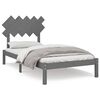 vidaXL Estrutura de cama 100x200 cm madeira maci&ccedil;a cinzento