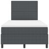 vidaXL Cama Box com cabeceira Cinza Escuro e Branco 120 x 190 cm