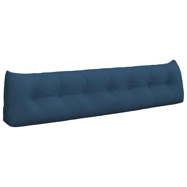vidaXL Travesseiro para Costas Azul 200 x 24 x 50 cm tecido
