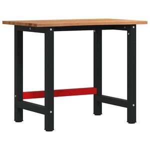 VidaXL Bancada 100x60x81,5cm carvalho maci&ccedil;o castanho-claro