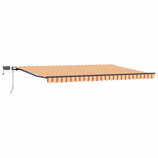 vidaXL Toldo Retrátil Manual amarelo e laranja 500 ×300 cm tecido