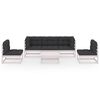 vidaXL 6 pcs conjunto lounge de jardim com almofad&otilde;es pinho maci&ccedil;o