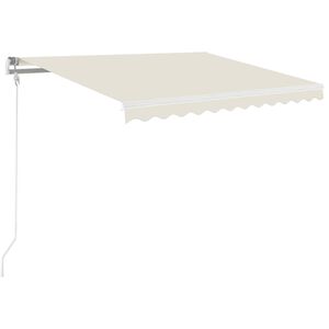 vidaXL Toldo retr&aacute;til autom&aacute;tico 350x250 cm creme