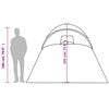 vidaXL Tenda familiar c&uacute;pula para 6 pessoas imperme&aacute;vel cinza/laranja
