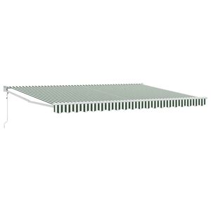 vidaXL Toldo Verde e Branco 450 x 300 x 165 cm Poli&eacute;ster e Metal