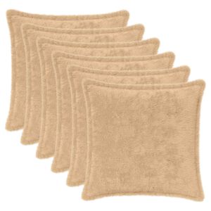 vidaXL Capa almofada 6 unid. HOUTEN Creme 30 x 30 cm