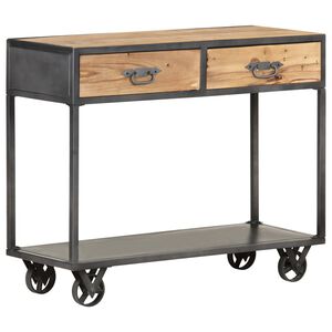 vidaXL Mesa consola 90x35x74 cm madeira recuperada maci&ccedil;a