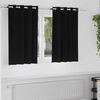 vidaXL Cortinas Blackout com Argolas 2 pcs Preto 140 x 140 cm