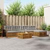 vidaXL Conjunto de Sof&aacute;s para Exterior 6 pcs Cinza Natural e Claro