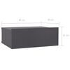vidaXL Mesa de cabeceira suspensa 2 pcs derivados de madeira cinzento