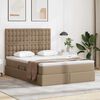vidaXL Cama com Armazenamento Cappuccino 140 x 200 cm Couro Sint&eacute;tico
