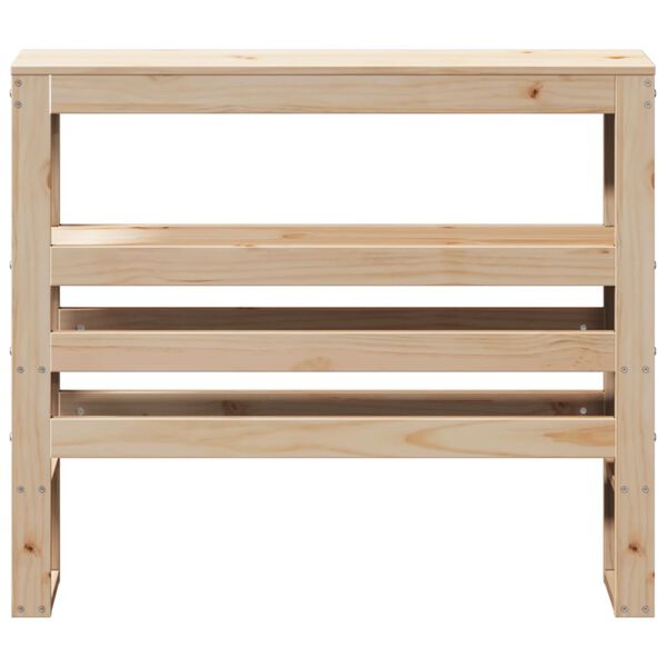 vidaXL Cabeceira com prateleiras 75 cm madeira de pinho maci&ccedil;a