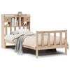 vidaXL Cama com estante sem colch&atilde;o 90x190 cm pinho maci&ccedil;o