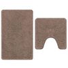 vidaXL Conjunto de Tapetes de Banho Antiderrapantes 2 pcs Castanho PP
