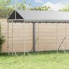 vidaXL Canil de exterior com teto 2x6x2,5 m a&ccedil;o galvanizado prateado
