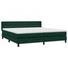 vidaXL Cama com molas/colch&atilde;o 180x220 cm veludo verde-escuro
