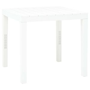 vidaXL Mesa de jardim 78x78x72 cm pl&aacute;stico branco