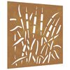vidaXL Decora&ccedil;&atilde;o p/ muro de jardim 555x55 cm a&ccedil;o corten design relva