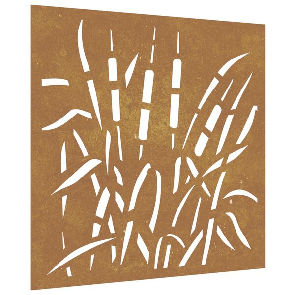 vidaXL Decora&ccedil;&atilde;o p/ muro de jardim 555x55 cm a&ccedil;o corten design relva